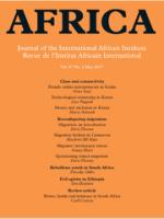 Africa - Volume 87 - Issue 2 - May 2017