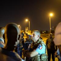 Bamako (Mali). Fransk soldat efter angreb mod Hotel Azalaï, hovedsæde for EU’s militære træningsmission i Mali (EUTM), 2016