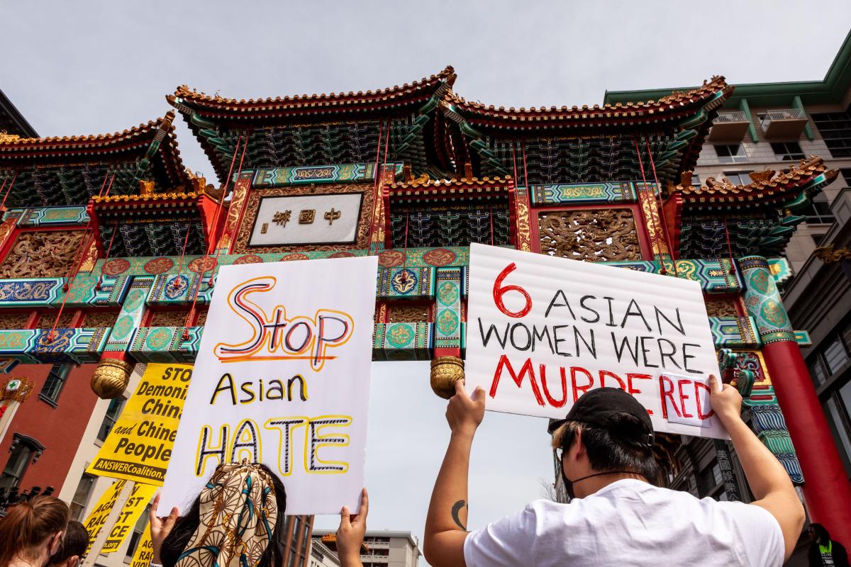 Anti Asian protest Washington